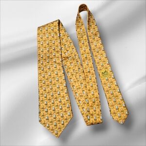 Hermes | Flower Pot Pattern Orange Floral Tie Silk Luxury Gift 7692 OA